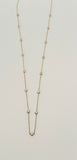 Diamond (Simulated) Bezel Long Gold