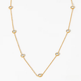 Diamond (Simulated) Bezel Long Gold