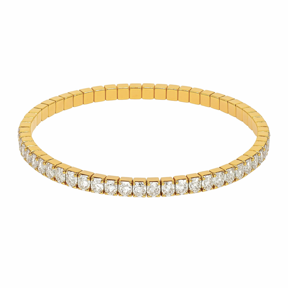 Stretchy Tennis Bracelet-Gold