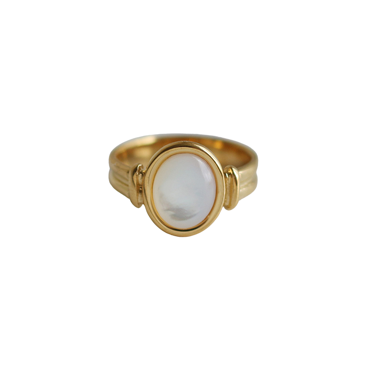 Oval pearl deals ring