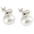 17mm Pearl Stud Silver