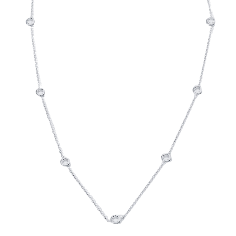 Diamond Bezel Long Silver
