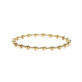 2mm & 4mm Gold Bead Bracelet