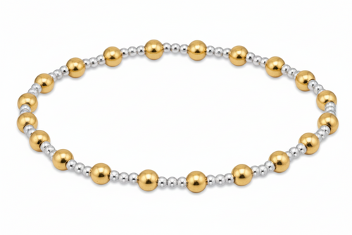 gold and silver beaded bracelet