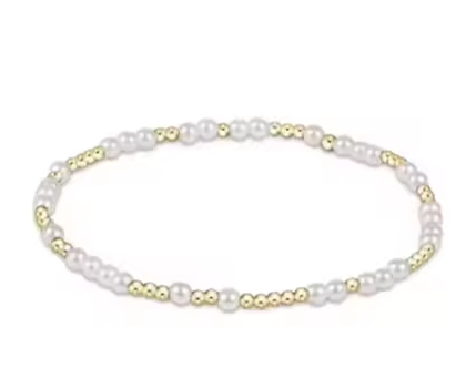 2mm Gold & 3mm Pearl Bracelet