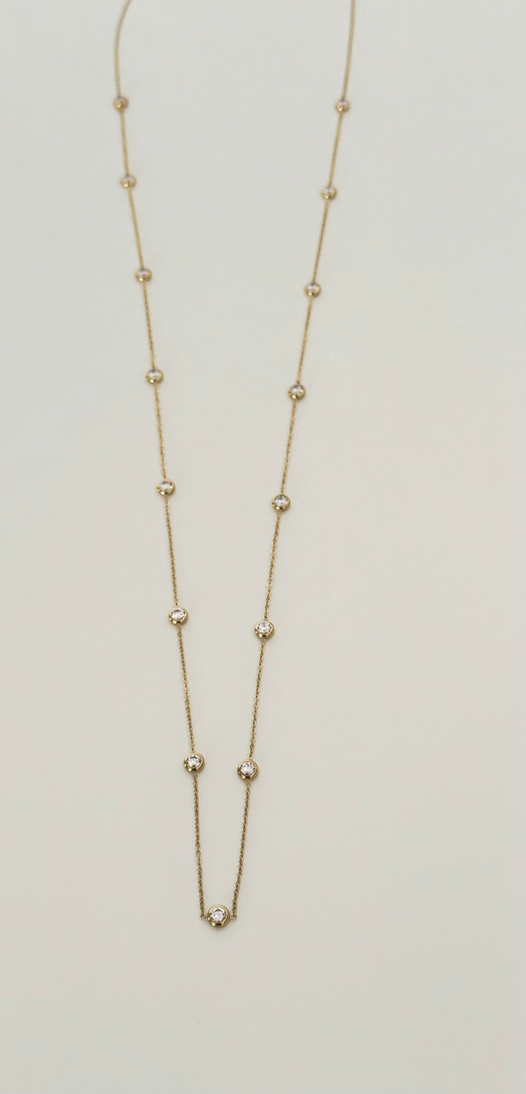 Diamond Bezel Long Gold