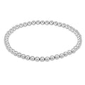 4mm Bead Bracelet Silver