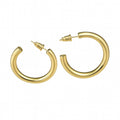 4mm Gold Hollow Hoops - 42mm