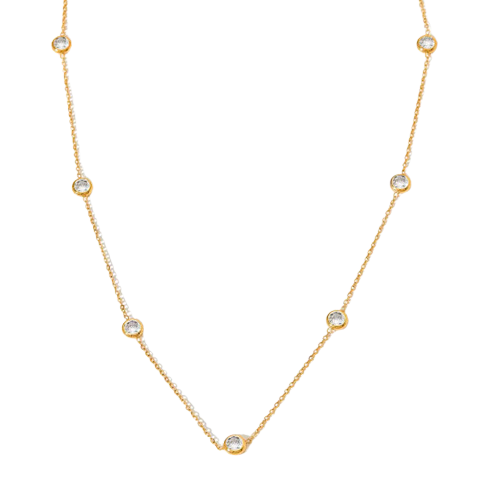 Diamond Bezel Long Gold