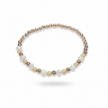 4mm Satin and Gold Bracelet