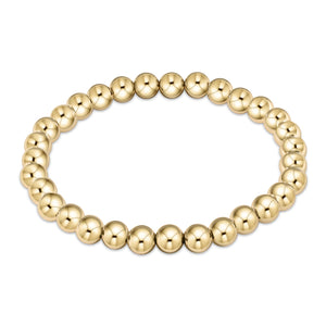 6mm Bead Bracelet Gold