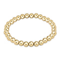 6mm Bead Bracelet Gold