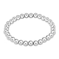 6mm Bead Bracelet Silver