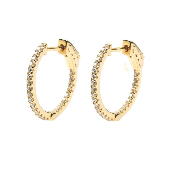 In and Out Hoops - Gold