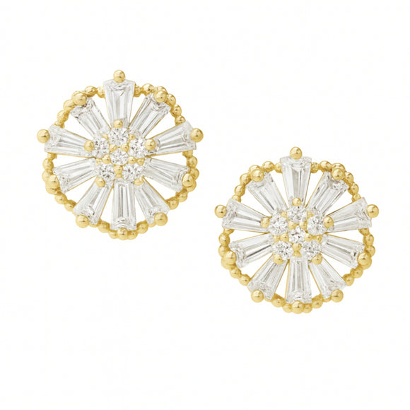 Baguette Flower Studs