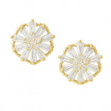 Baguette Flower Studs