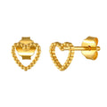 Beaded Heart Stud