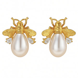 Bee Pearl Earrings