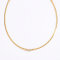 Bezel Omega Necklace Gold