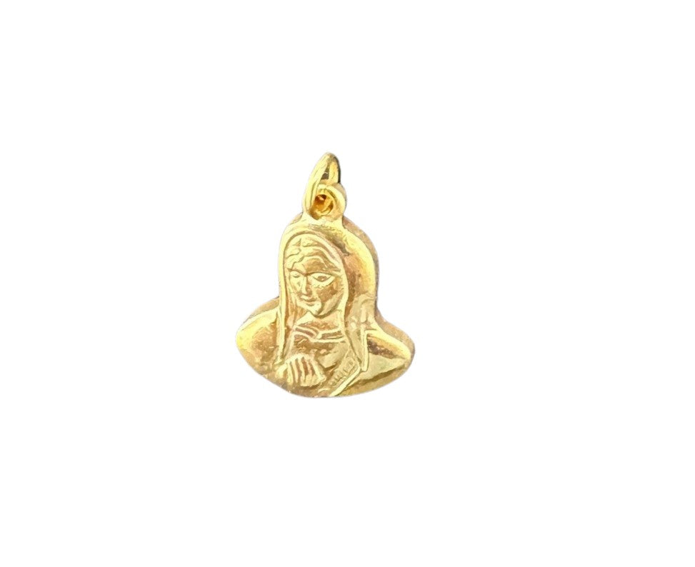 gold mary charm