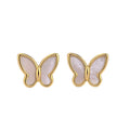 Butterfly Mother of Pearl Stud Earrings