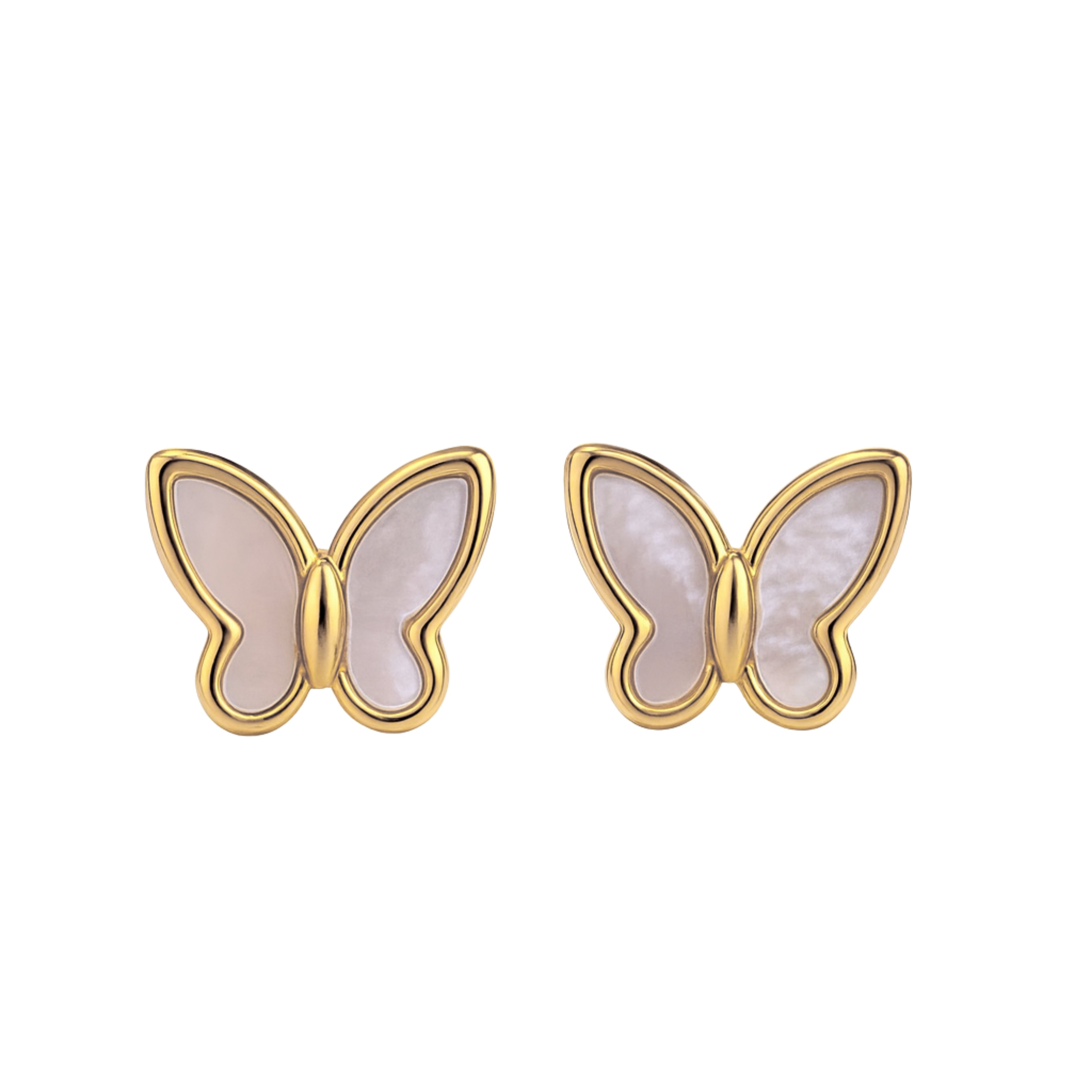 Butterfly Mother of Pearl Stud Earrings