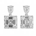 Clear Asscher Earrings