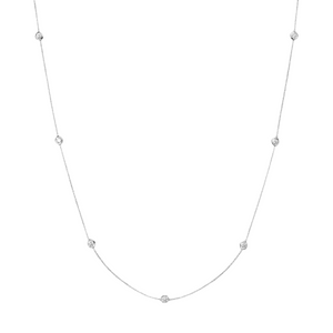 Diamond (Simulated) Bezel Long Silver