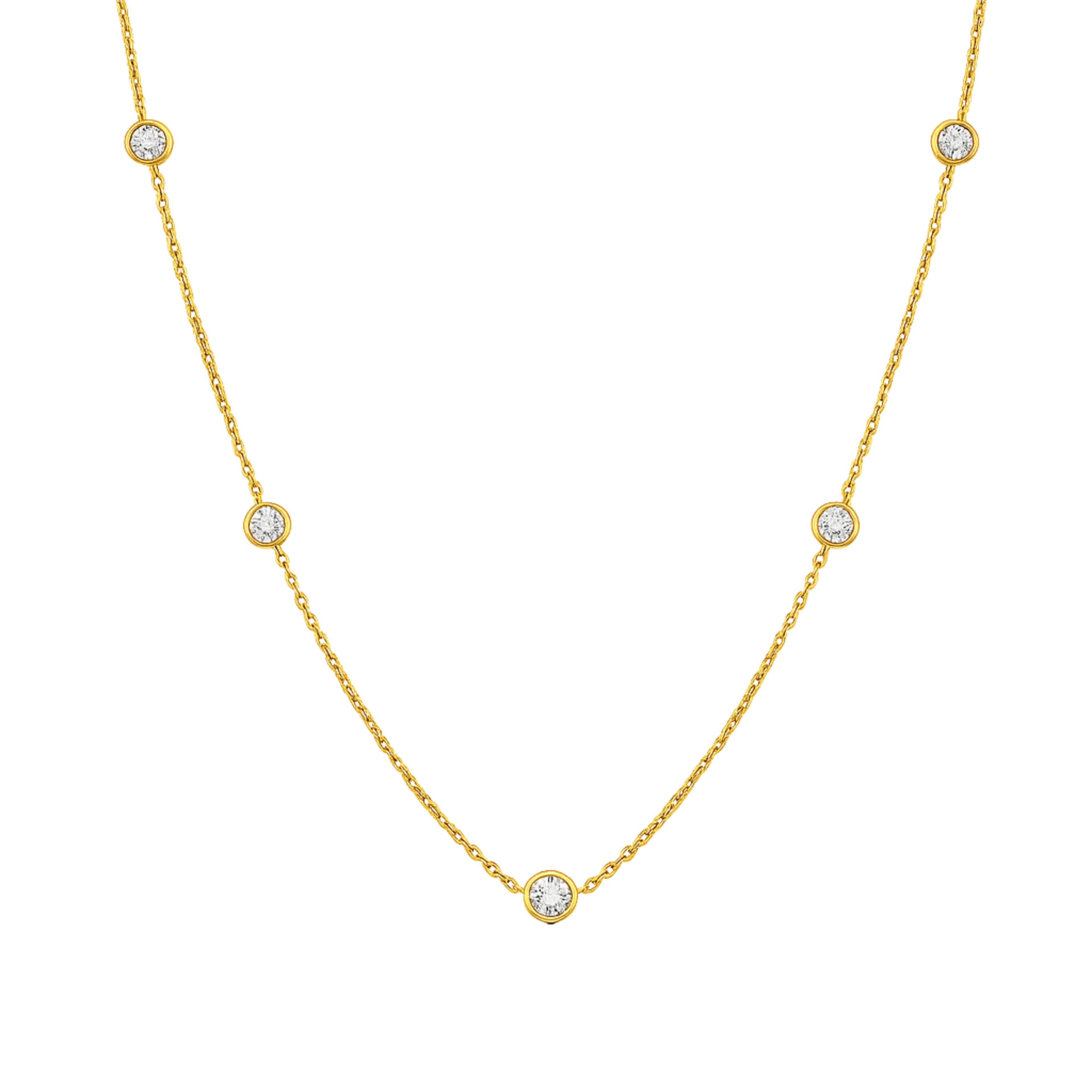 Diamond Bezel Necklace