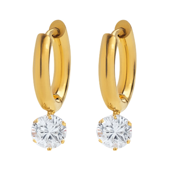 Diamond (simulated) Drop Earring