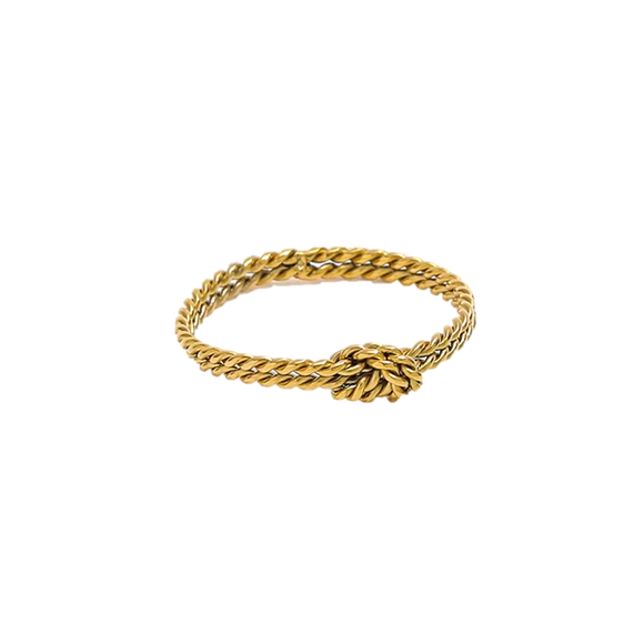 Thin Double Rope Ring