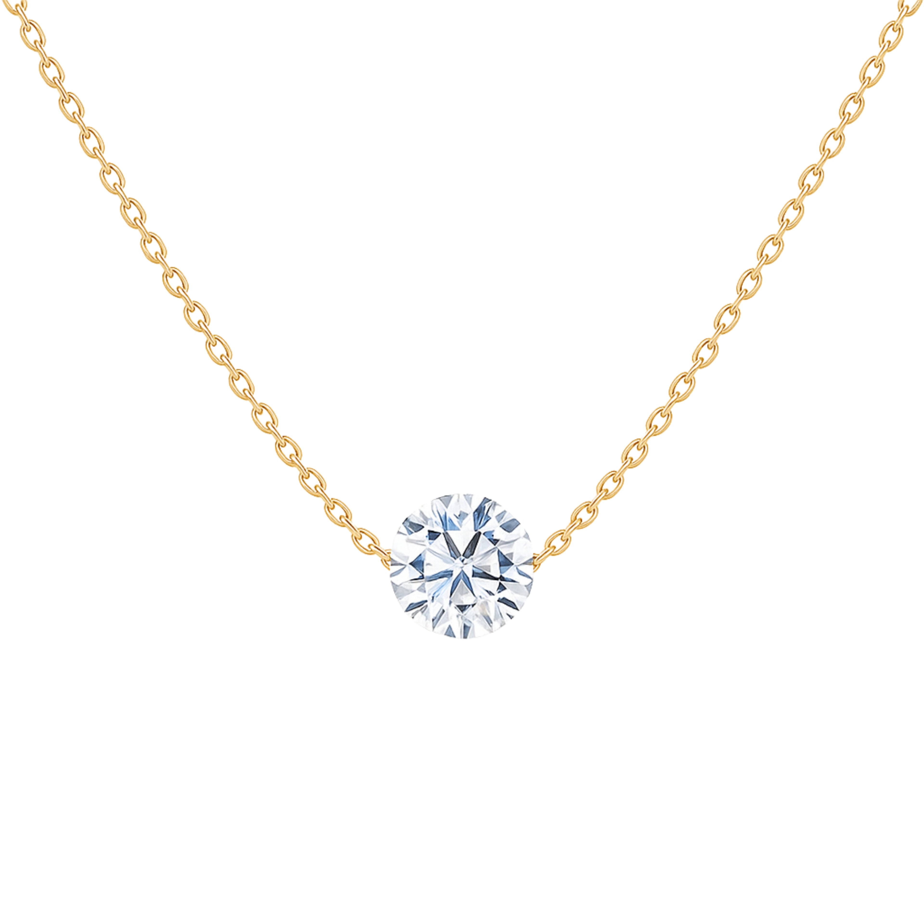 Drilled Single Simulated Diamond