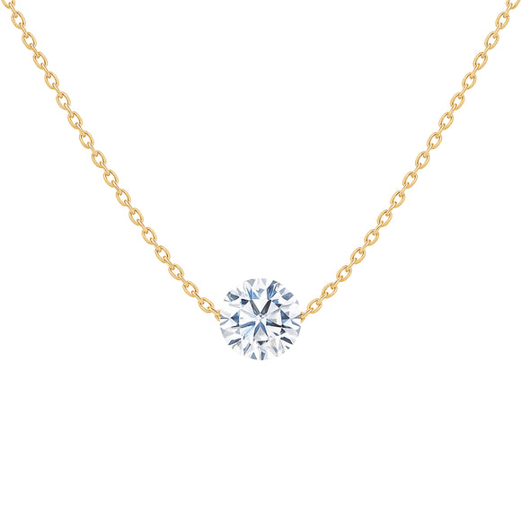 Drilled Single Simulated Diamond