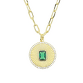 Emerald Medallion Necklace