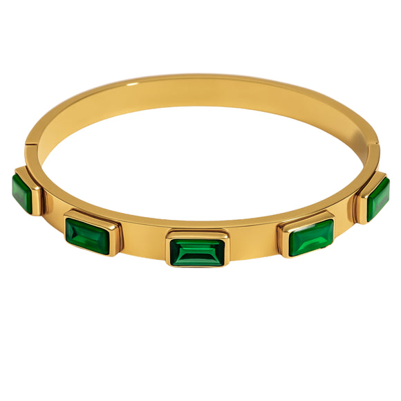 Emerald (Simulated) Bangle