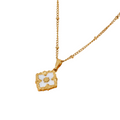 French Cross Ivory Necklace