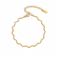 Scalloped Wave Chain Bracelet