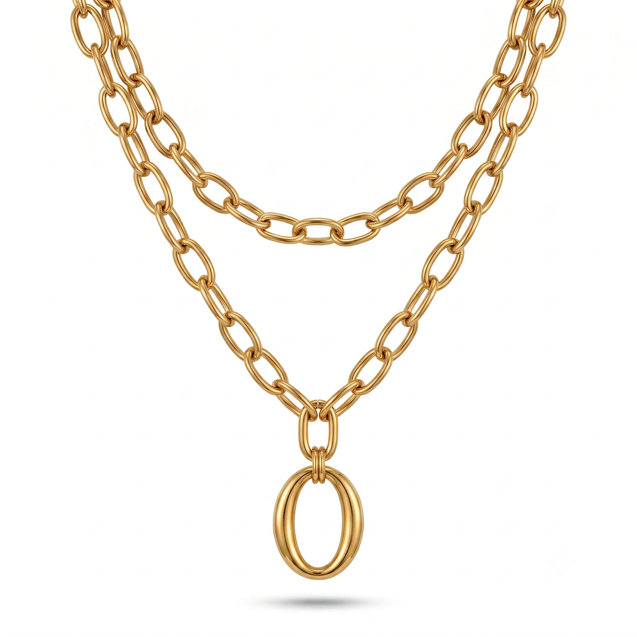 Toggle Double Chain Necklace