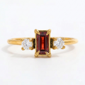 Baguette Ruby Red Ring
