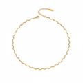 Scalloped Wave Chain Necklace