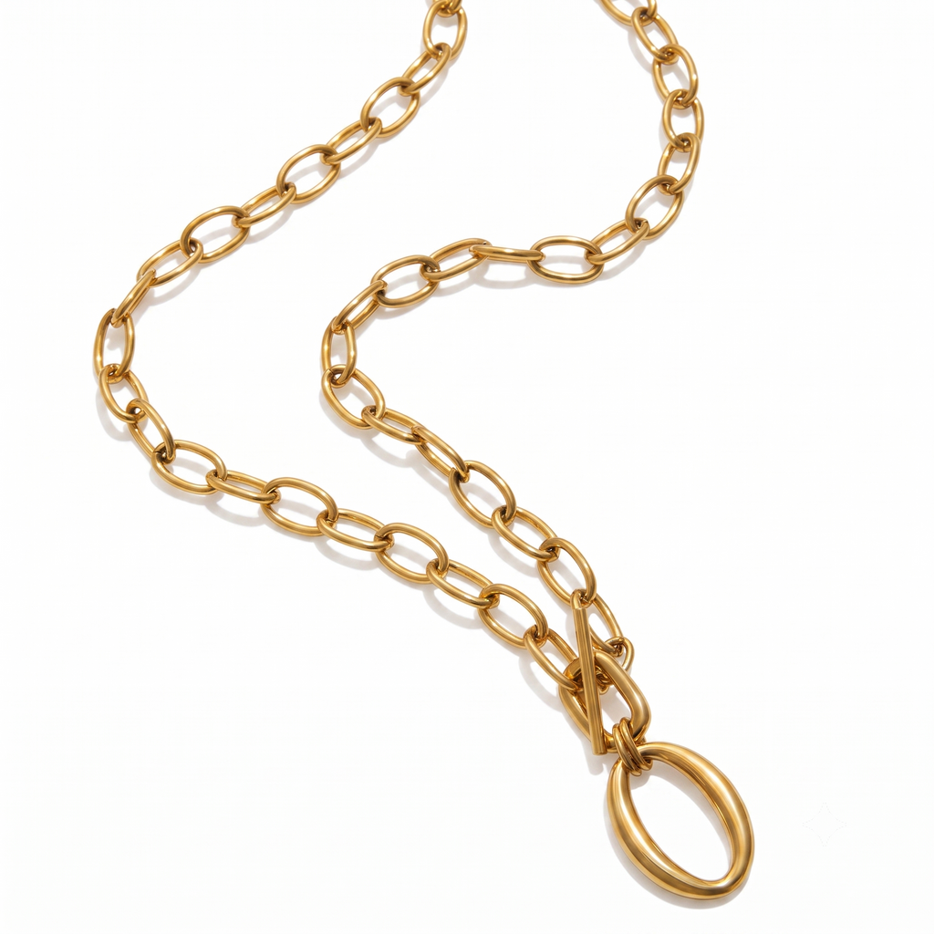 Toggle Double Chain Necklace