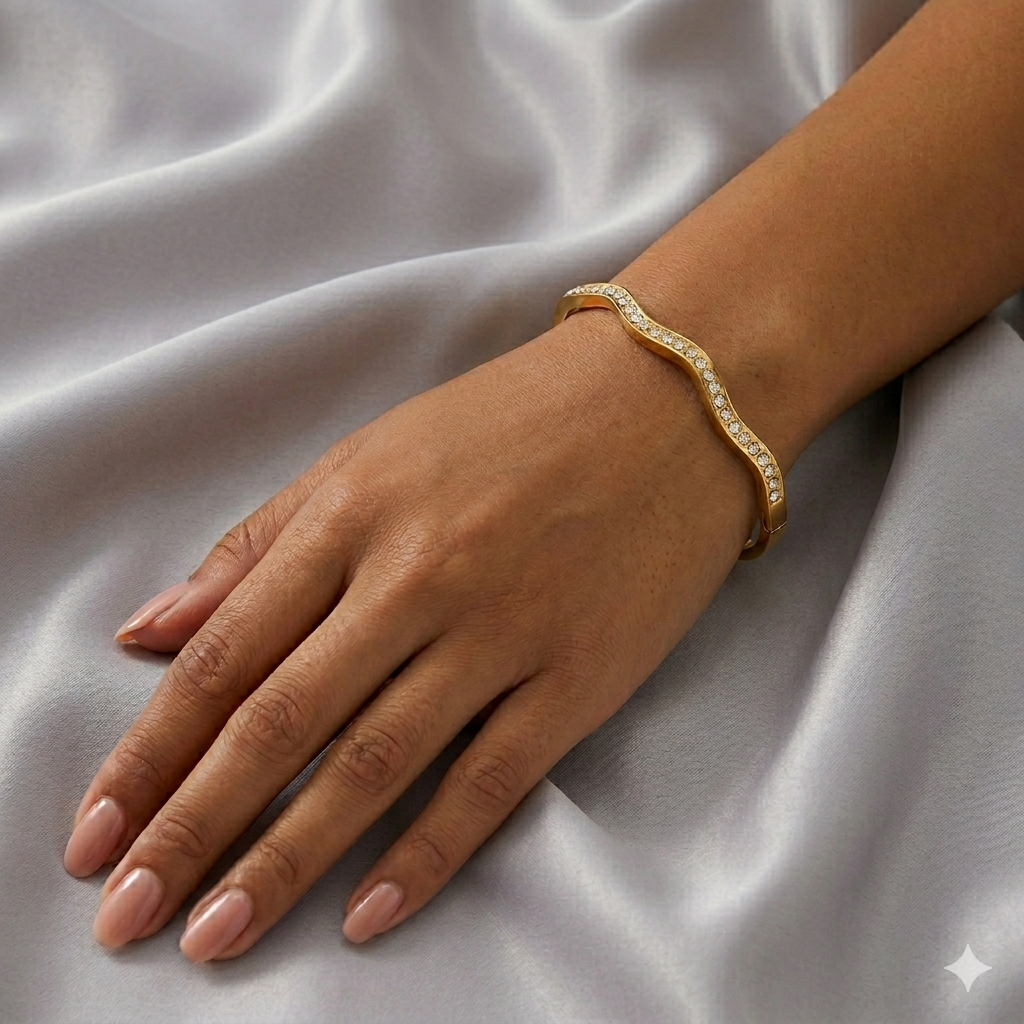 Wave Bangle – Aubrey Adele Wave Bangle – Aubrey Adele