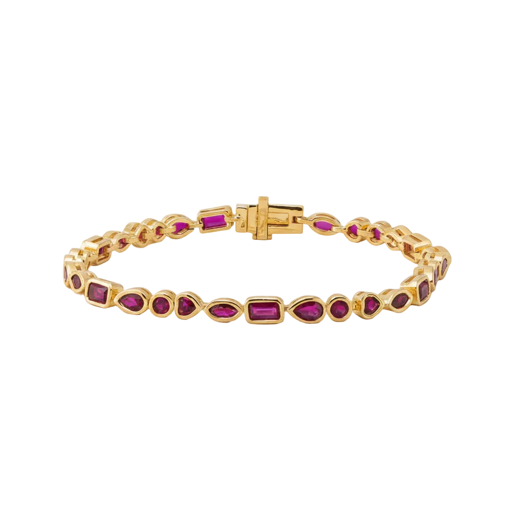 Ruby Red Medley Tennis Bracelet