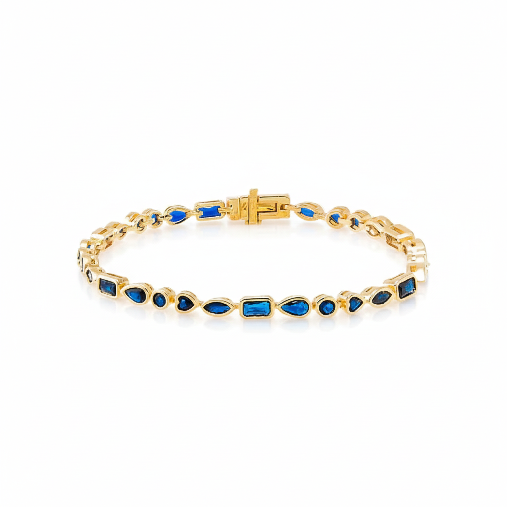 Sapphire Medley Tennis Bracelet