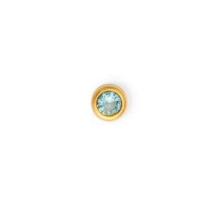 march birthstone charm set in gold