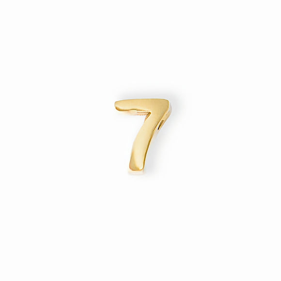 Gold number 7 charm