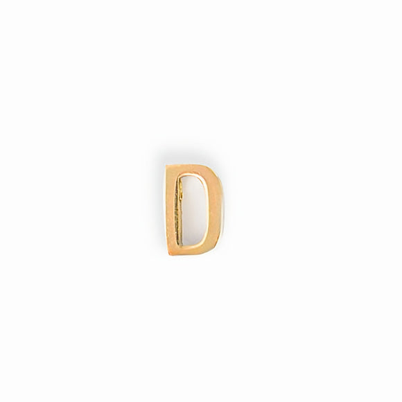 Gold letter D charm