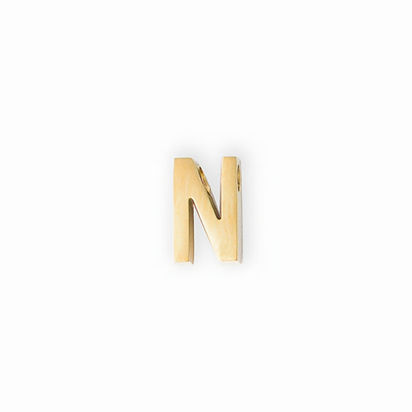 gold letter N charm