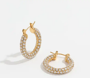 Gold Pave Hoop 23mm