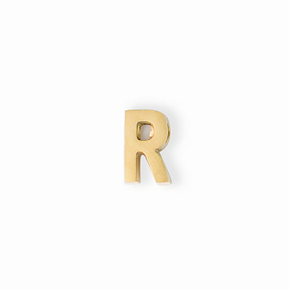 gold letter R charm